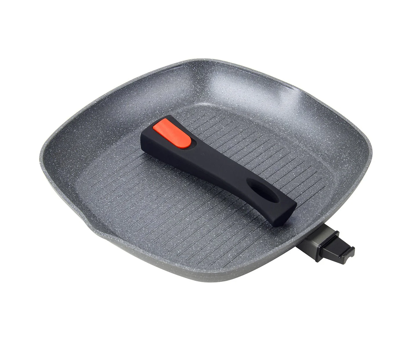 Non Stick Induction Safe Grill Pan with Detachable Handle 28cm - Image 3