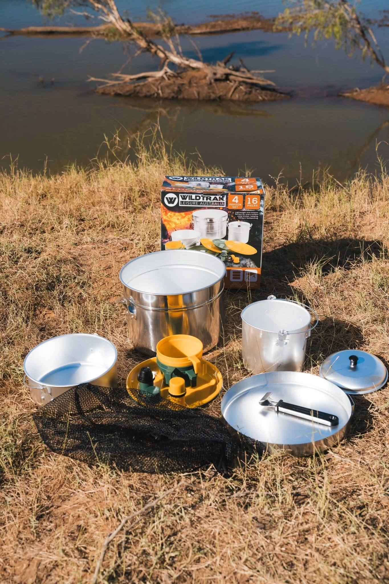 4 Person - 16 Piece Aluminium Mess Kit, Lightweight and Compact - Image 3