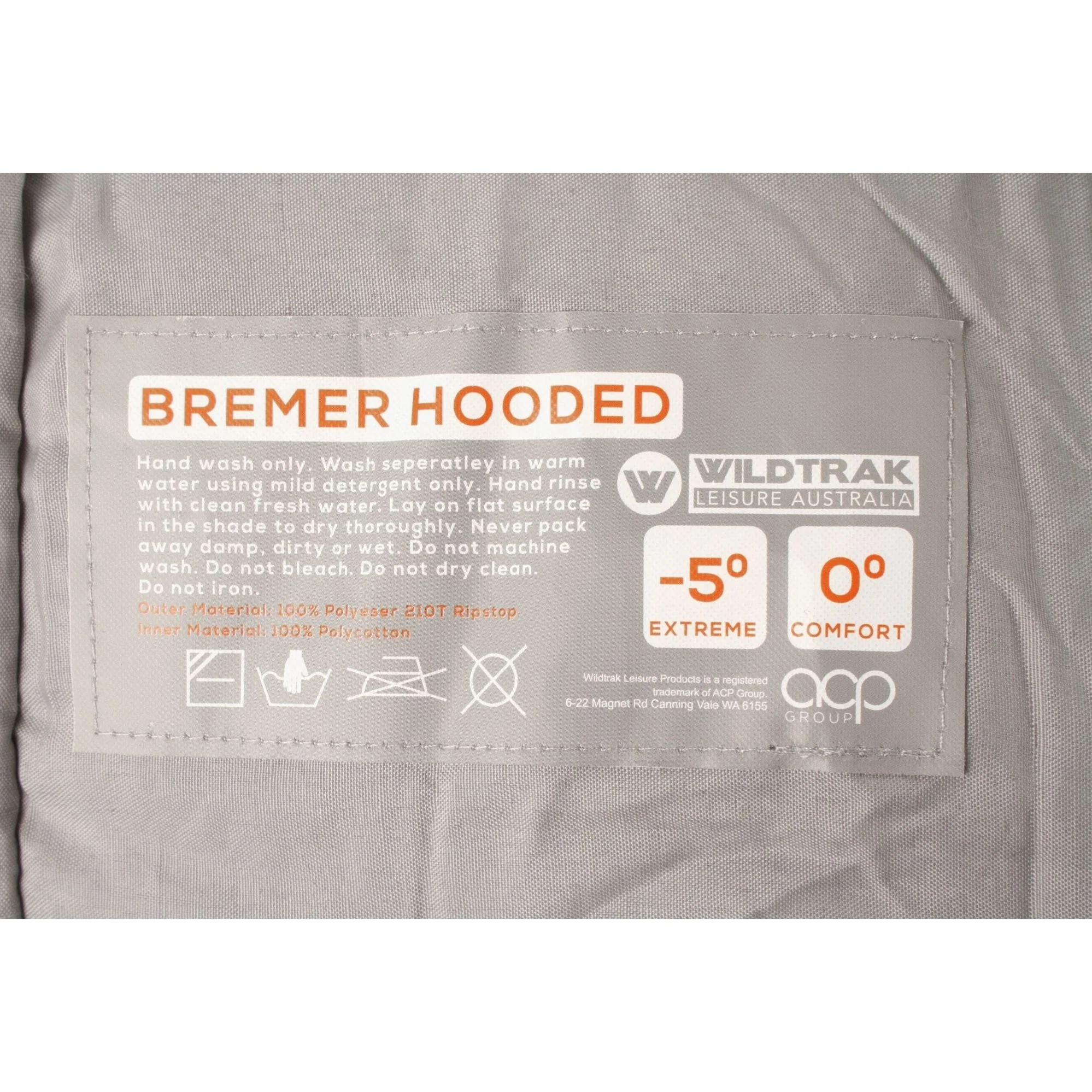 Bremer Hooded Sleeping Bag, 0-5°C, Breathable Lining, Ripstop Fabric, Auto Lock Zips, Sewn-in Storage Pocket, Sewn-through Construction, Hanging Loop, Storage Bag, 80x220cm - Image 6