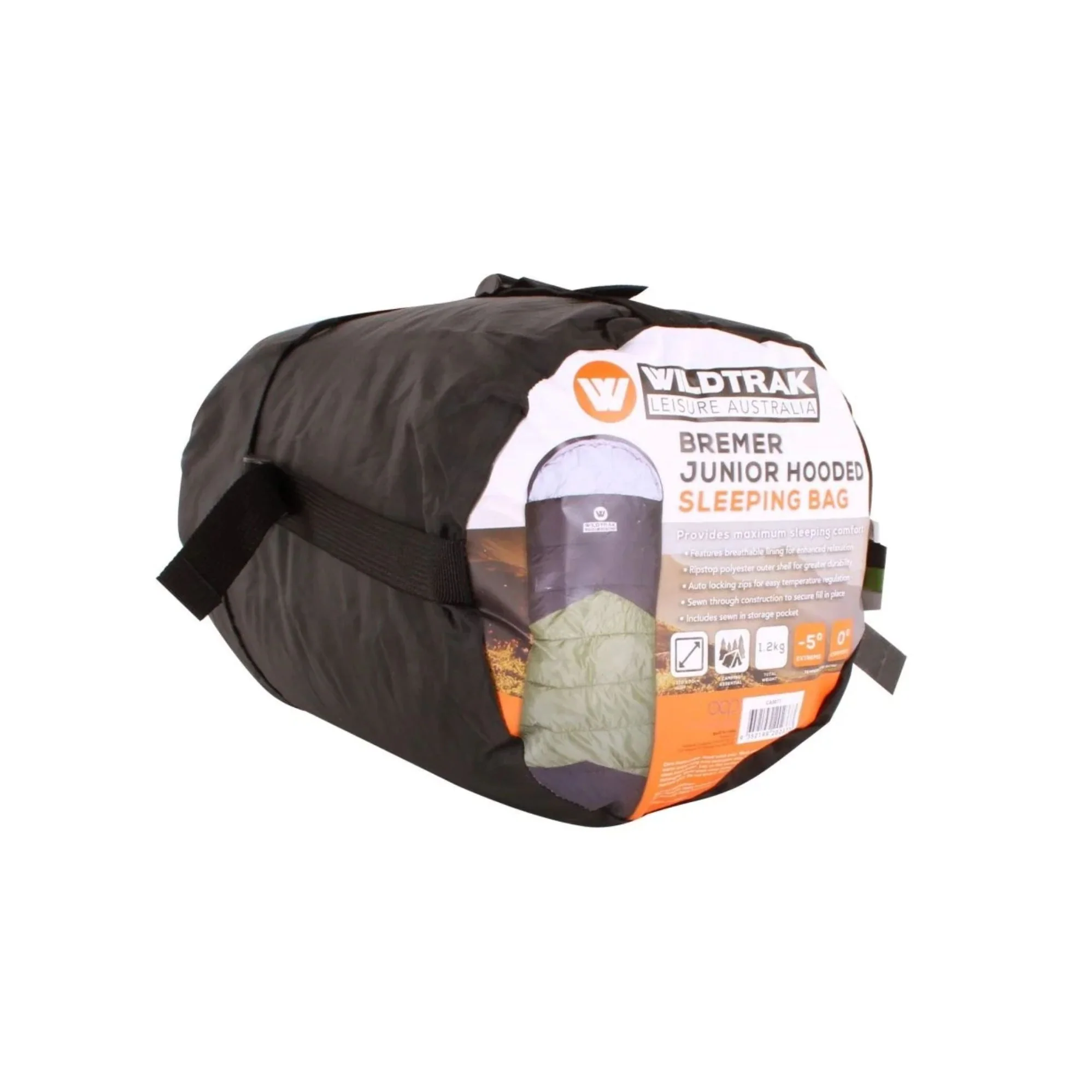 Bremer KIDS Youth Hooded Sleeping Bag, 0-5°C, Breathable Lining, Ripstop Fabric, Auto Lock Zips, Sewn-in Storage Pocket, Sewn-through Construction, Hanging Loop, Storage Bag, 65x170cm - Image 7