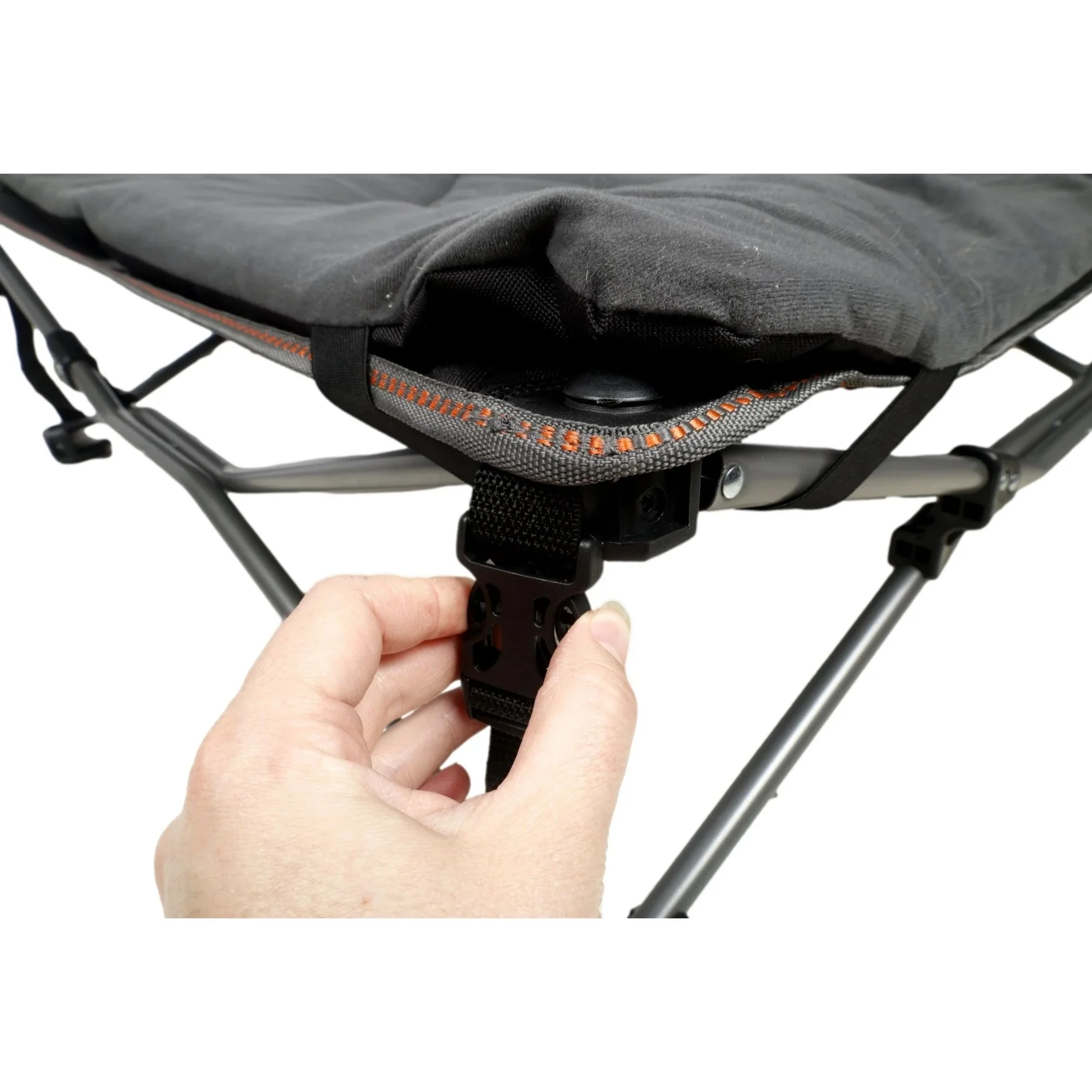 Wildtrak Deluxe Folding Pet Camp Bed XL with Removable Cover 95x95cm - Image 3