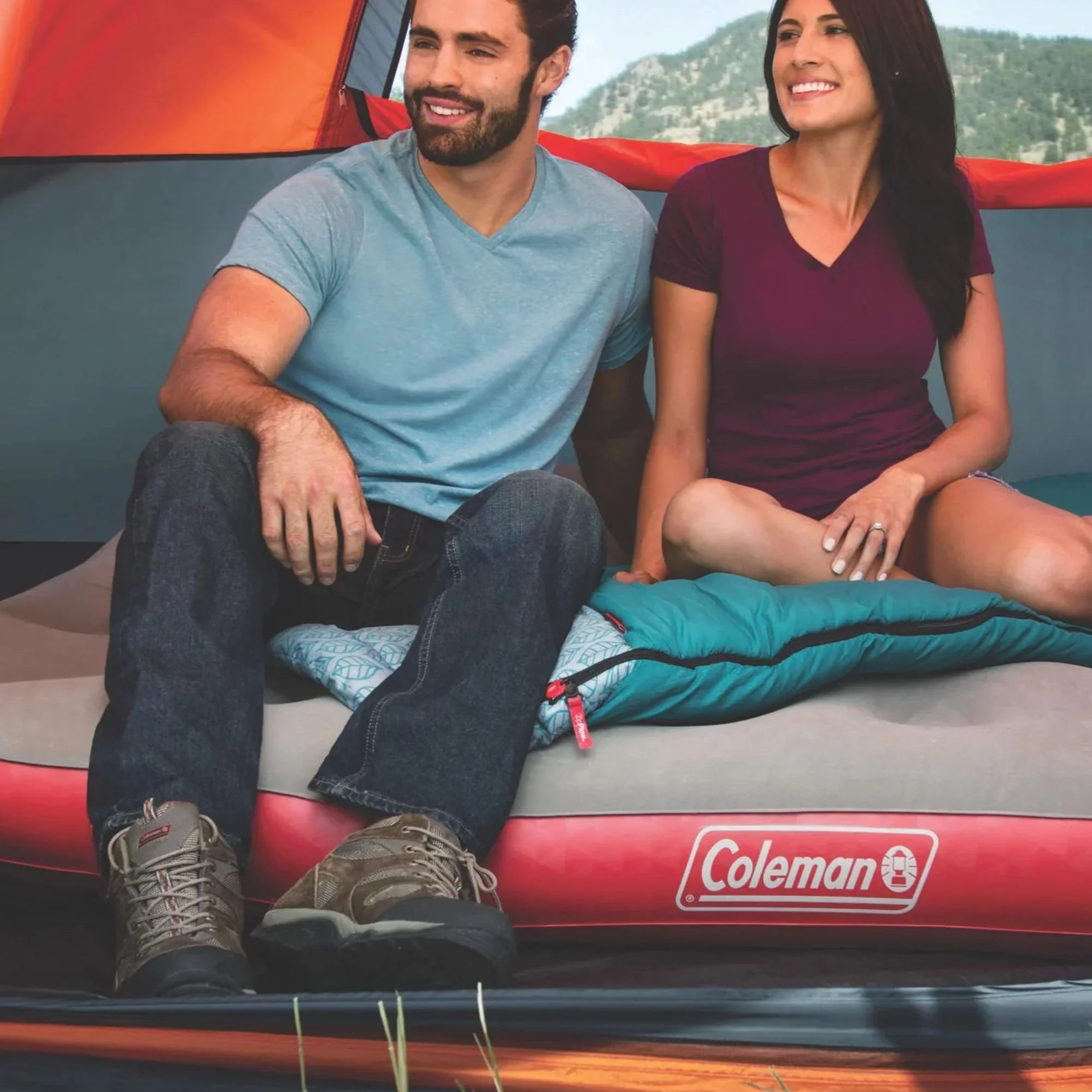 Double Quickbed Plus Air Mattress, Heavy Duty PVC , Soft Plush Rayon Flocked Top, Double Lock Valve, 188 x 137 x 20cm - Image 3