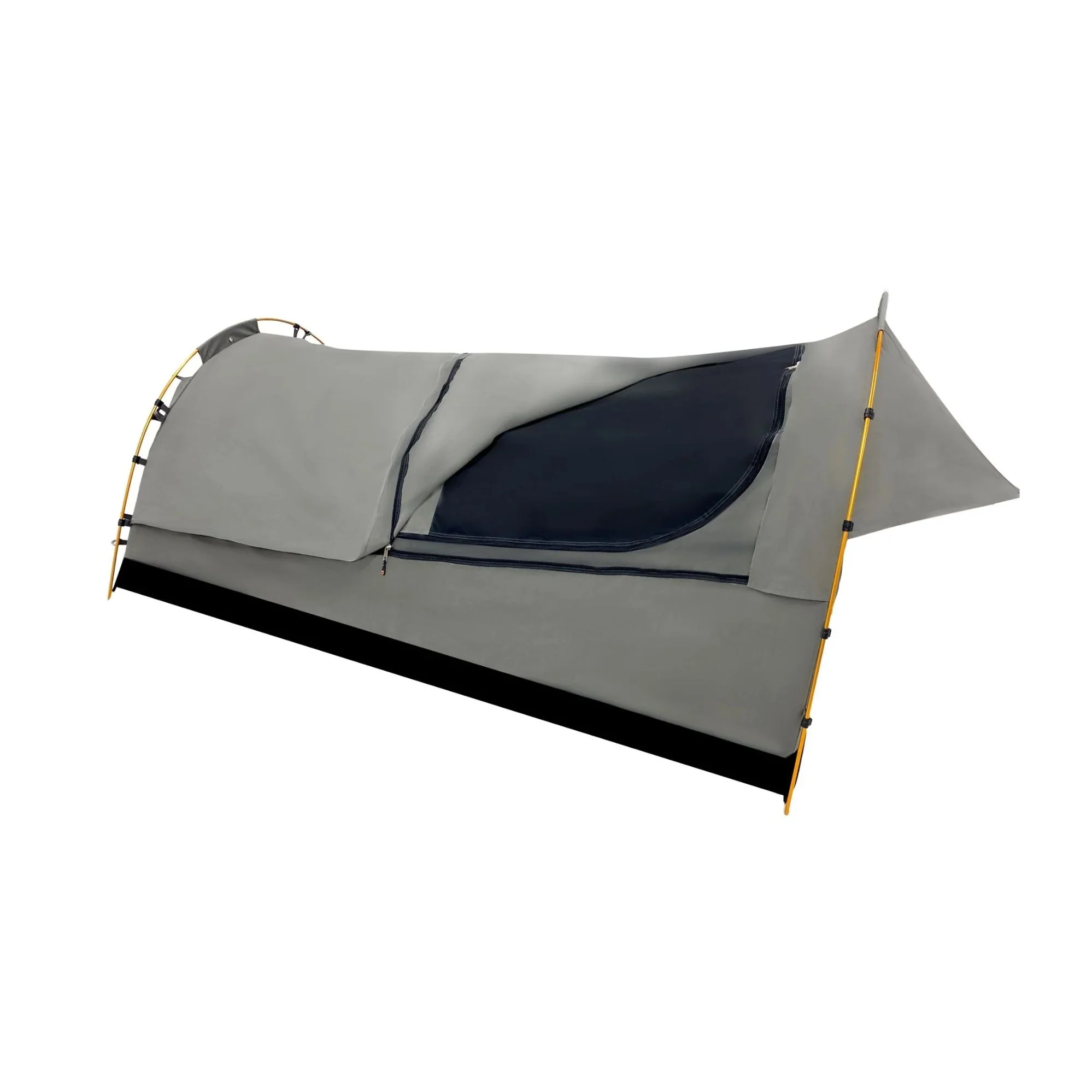 Double Trakker Easy Setup Swag 420gsm Heavy Duty Ripstop Canvas, Ultra Fine Mesh, Aluminium Poles, High Density Foam Mattress, Weatherproof, Durable, Carry Bag with Handles 145x210cm - Image 5