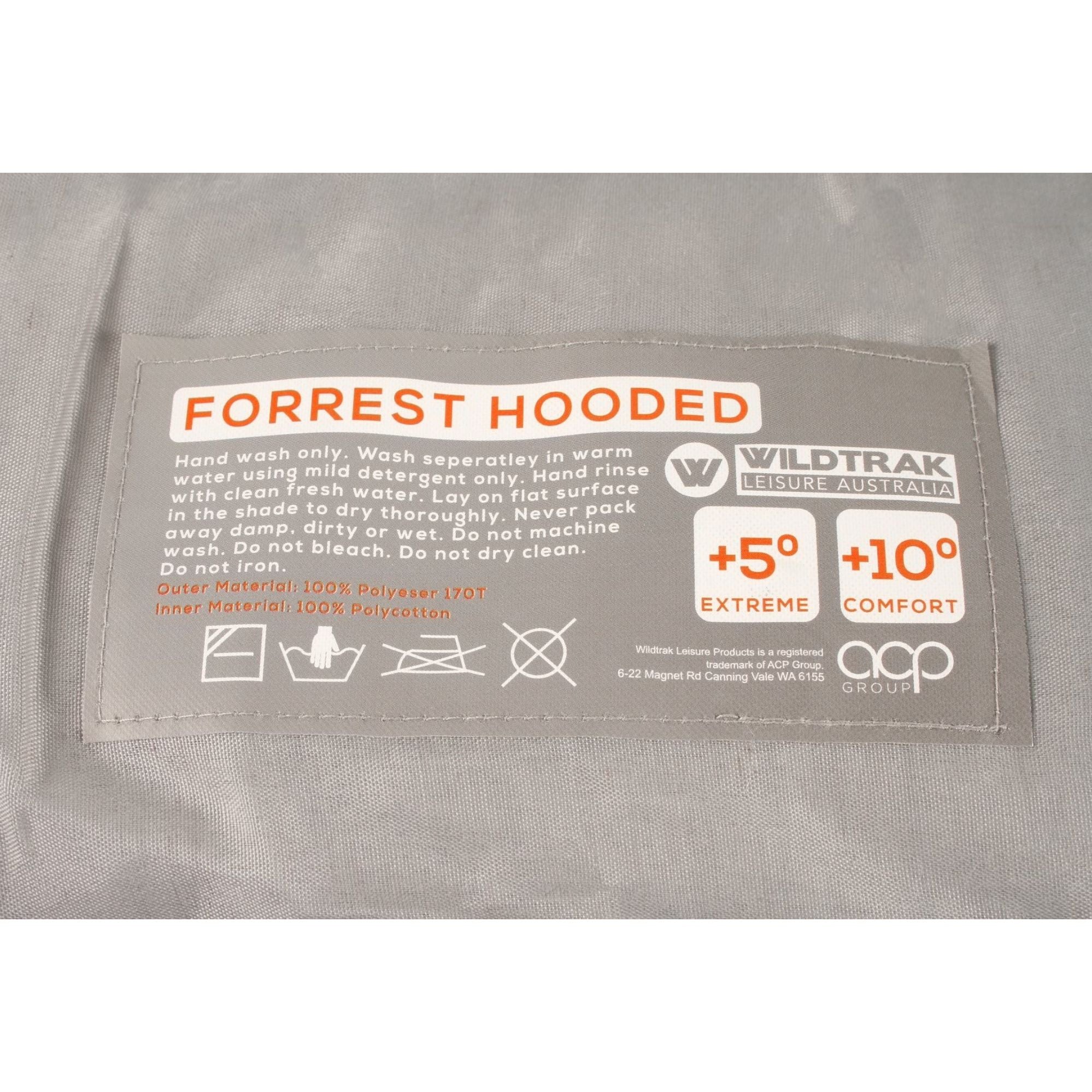 Forrest Hooded Sleeping Bag, 5-10°C, Breathable Lining, Ripstop Fabric, Auto Lock Zips, Sewn-in Storage Pocket, Hanging Loop, Storage Bag, 75x230cm - Image 4