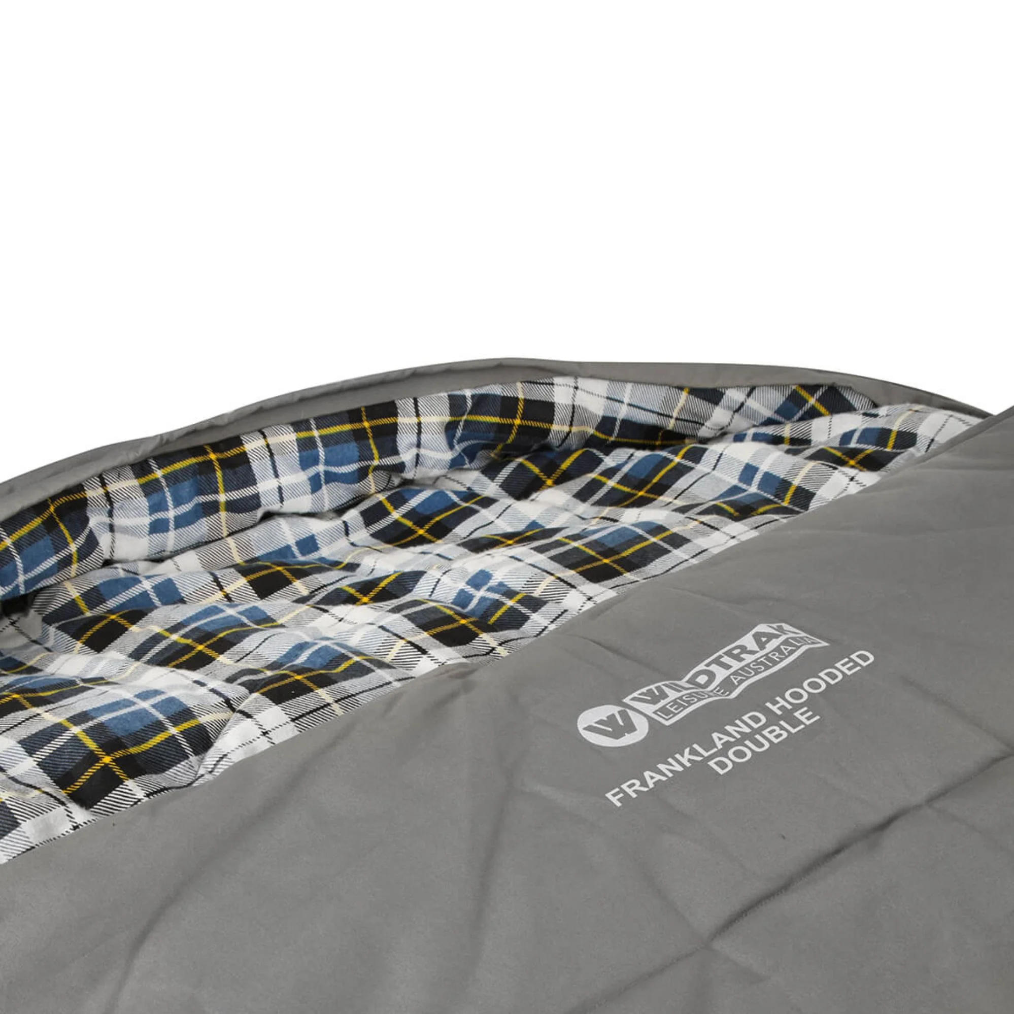 Frankland Double Hooded Sleeping Bag, -2 to -7°C, Flannel Inner, Cotton Canvas Outer Shell, Auto Lock Zips, Sewn-through Contruction, Sewn-in Storage Pocket, Storage Bag, Hanging Loops, 120x230cm - Image 3