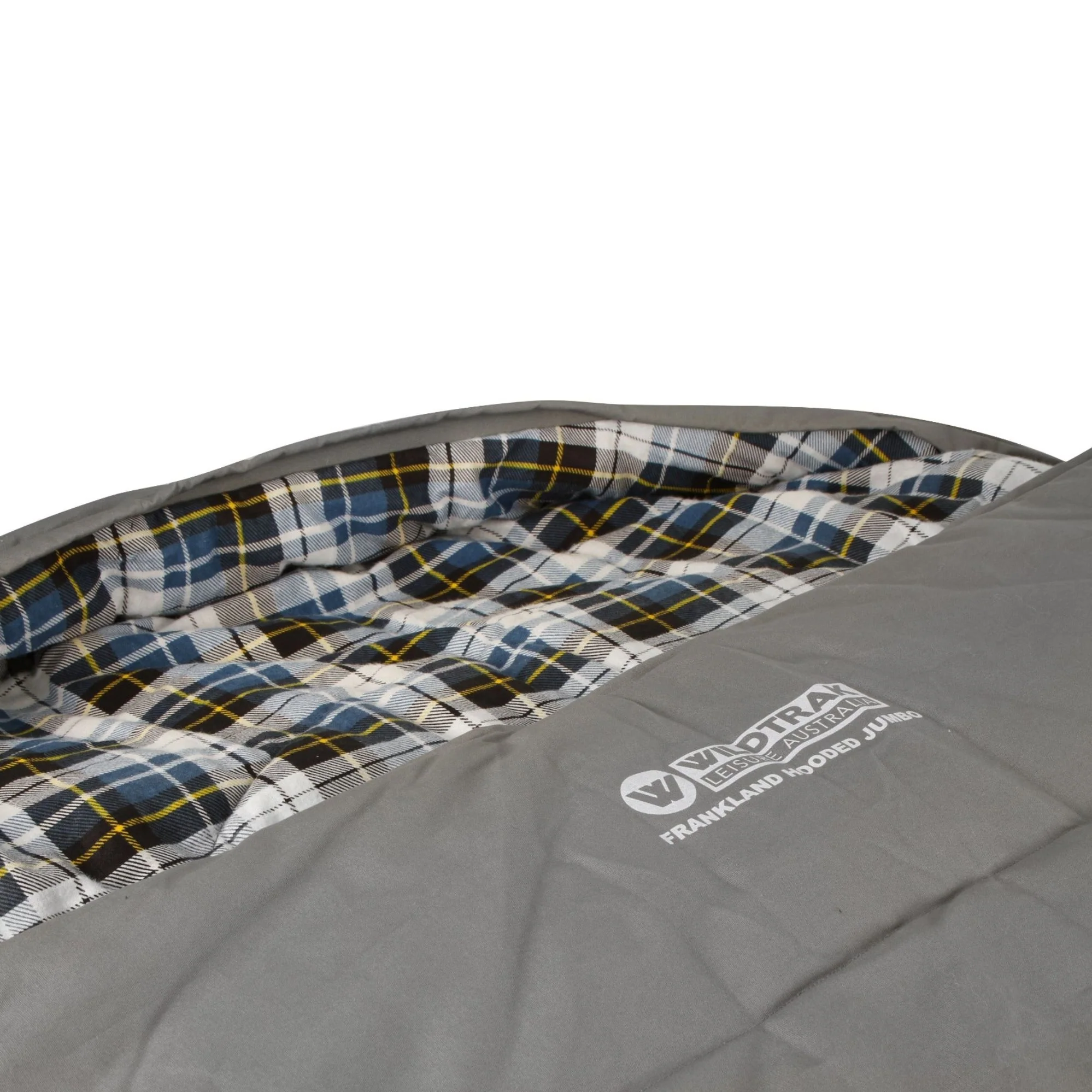 Frankland Jumbo Hooded Sleeping Bag, -2 to -7°C, Flannel Inner, Cotton Canvas Outer Shell, Auto Lock Zips, Sewn-through Contruction, Sewn-in Storage Pocket, Storage Bag, Hanging Loops, 90x230cm - Image 3