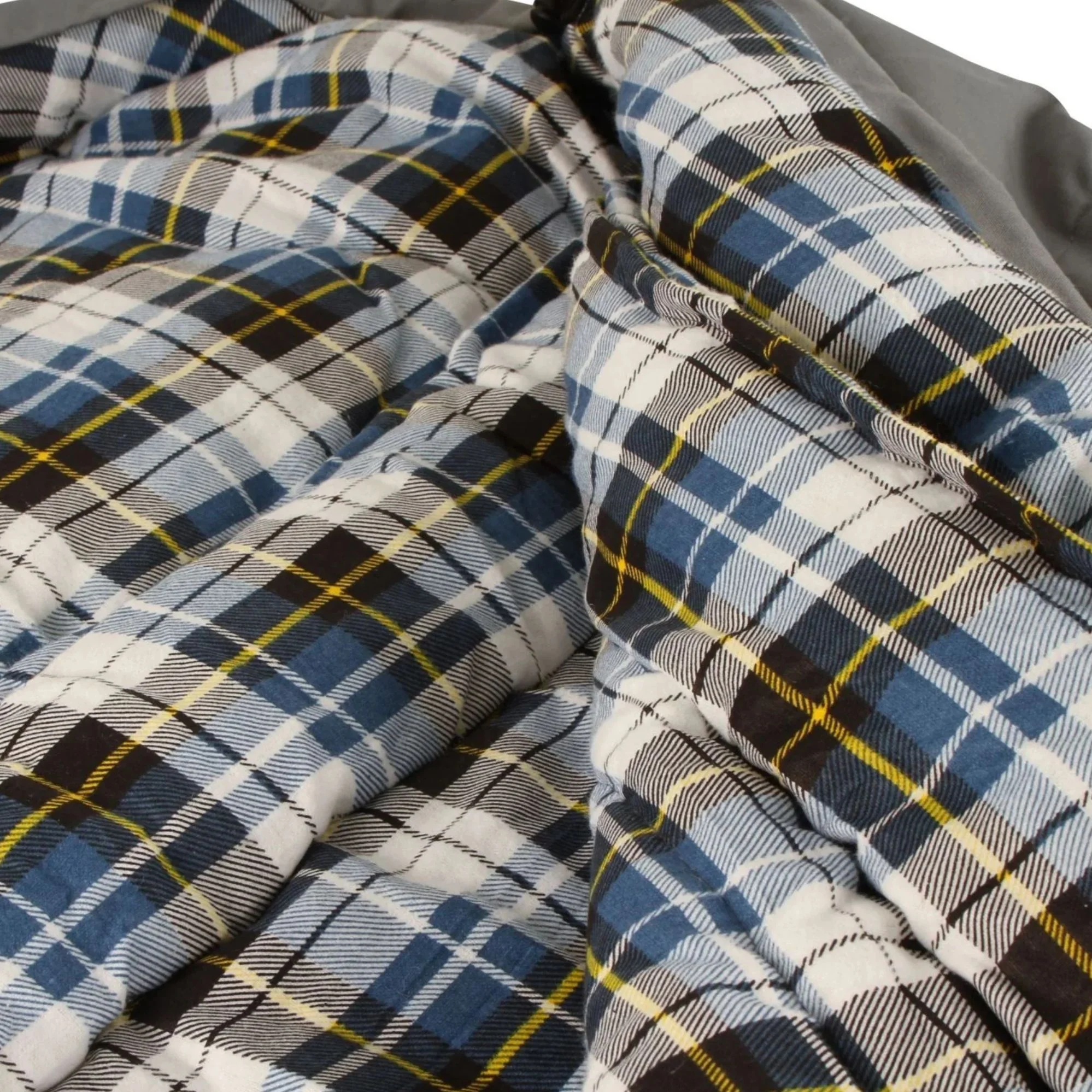 Frankland Jumbo Hooded Sleeping Bag, -2 to -7°C, Flannel Inner, Cotton Canvas Outer Shell, Auto Lock Zips, Sewn-through Contruction, Sewn-in Storage Pocket, Storage Bag, Hanging Loops, 90x230cm - Image 4