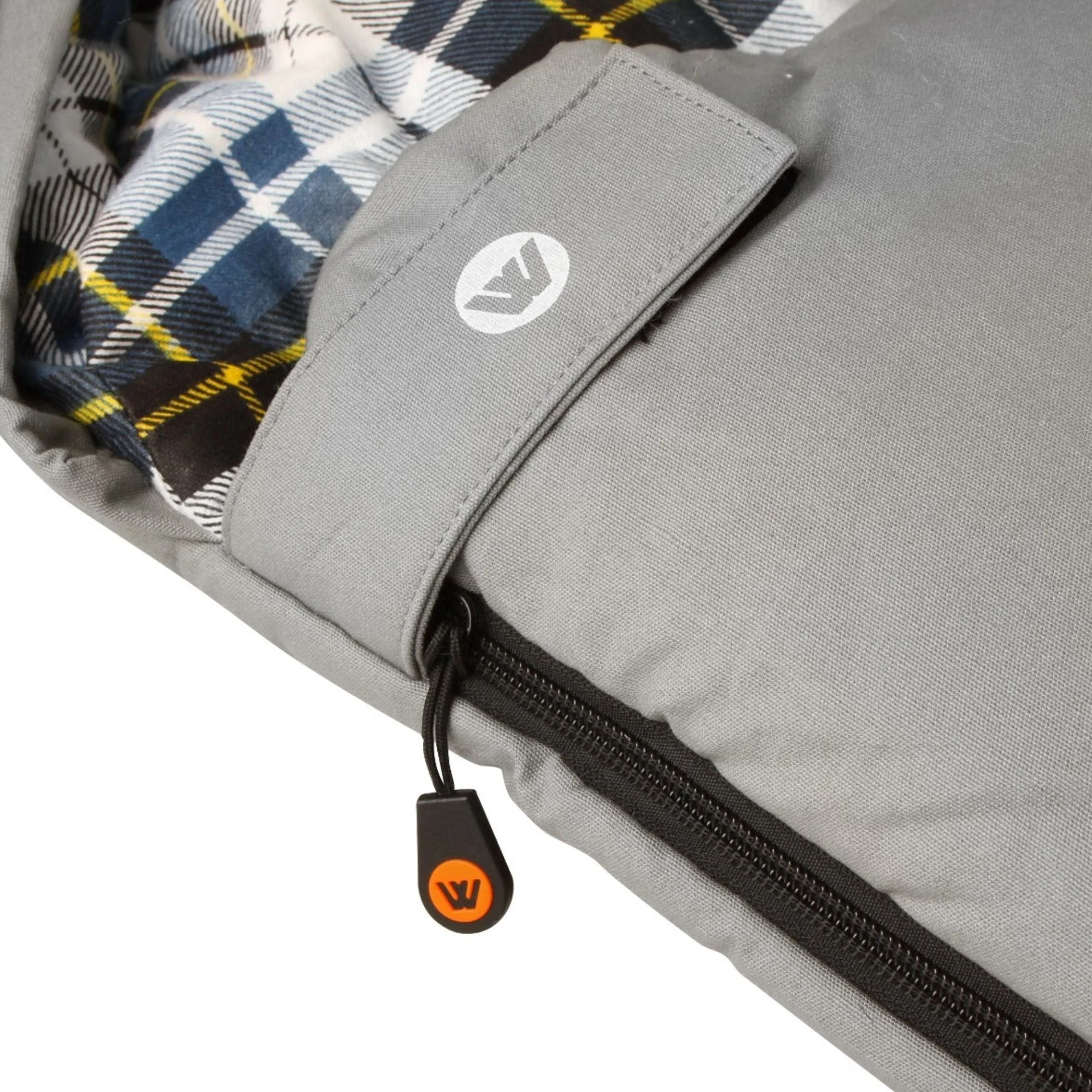 Frankland Jumbo Hooded Sleeping Bag, -2 to -7°C, Flannel Inner, Cotton Canvas Outer Shell, Auto Lock Zips, Sewn-through Contruction, Sewn-in Storage Pocket, Storage Bag, Hanging Loops, 90x230cm - Image 5