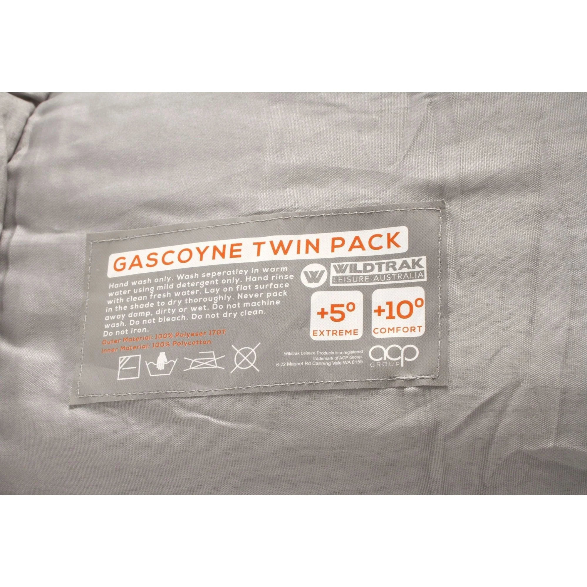 Gascoyne Twin Hooded Sleeping Bag, 5-10°C, Single or Double, Breathable Lining, Polyester Ripstop Outer, Auto Lock Zips, Sewn-in Storage Pocket, Hanging Loop, Storage Bag, 70x230cm - Image 6