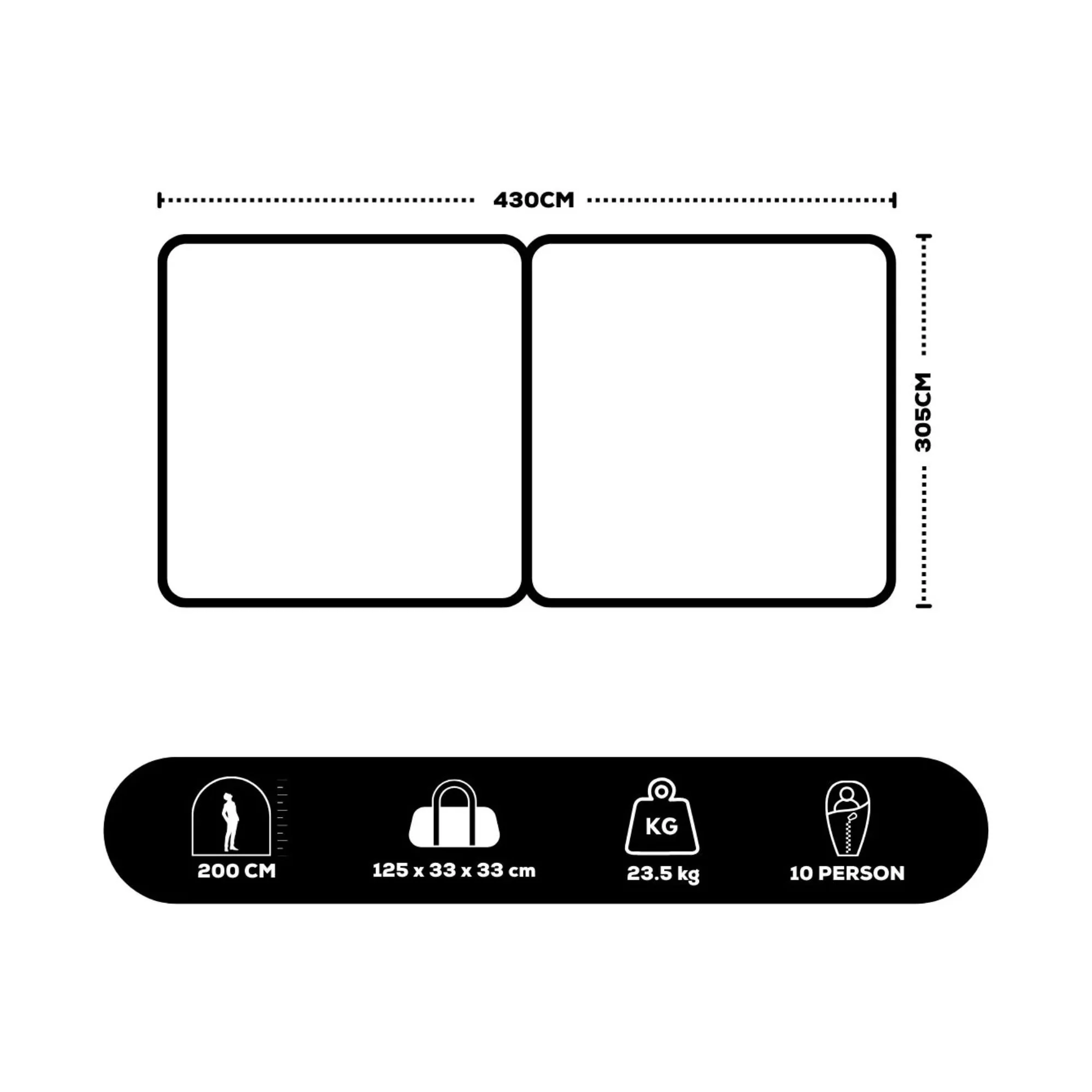 Coleman 10P Gold Series Evo Instant Up Tent, Weathertec - Image 6