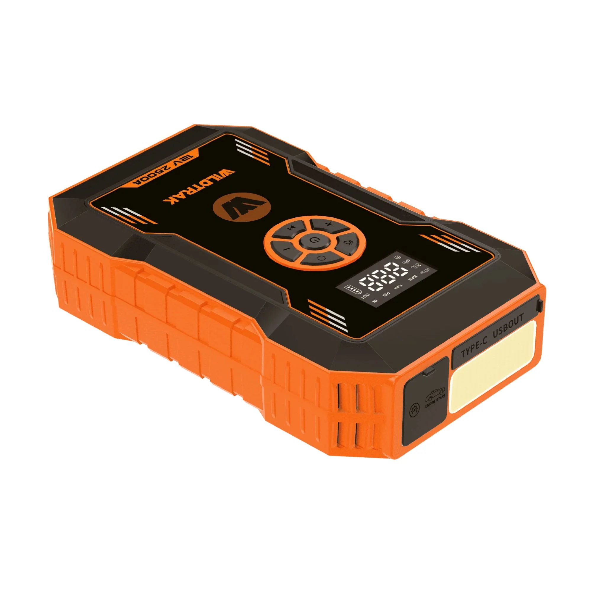 Wildtrak Heavy Duty 2500A Lithium Jump Starter 12000mAh with Tyre Compressor - Image 3