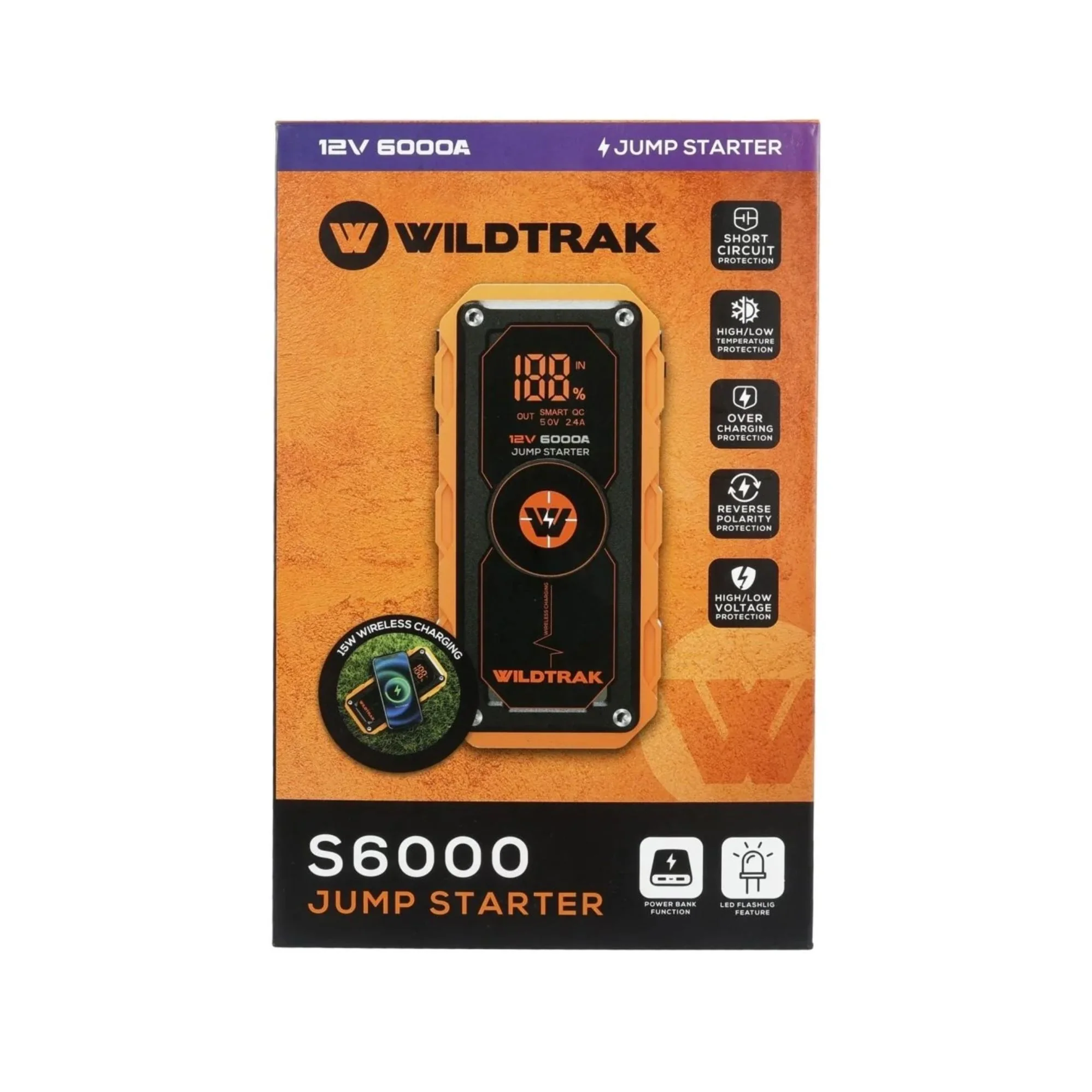 Wildtrak Heavy-Duty 6000A 26800mAh HP Lithium Car & 4WD Jump Starter (Petrol & Diesel) - Image 15
