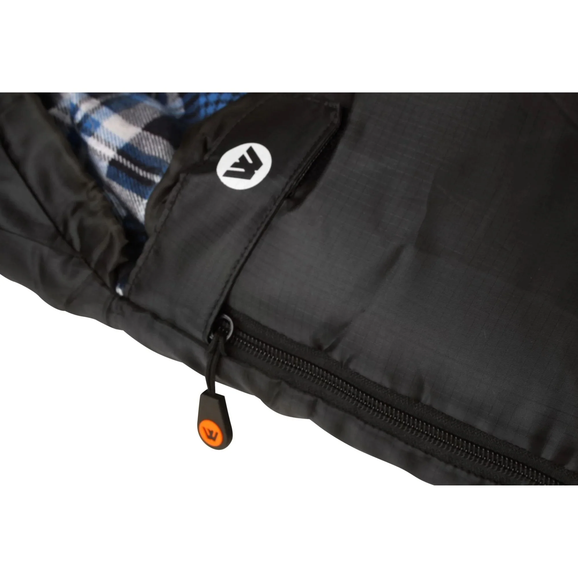 Kalgan Hooded Sleeping Bag, -2 to -7°C, Breathable Flannel Lining, Polyester Ripstop Outer, Auto Lock Zips, Sewn-in Storage Pocket, Hanging Loop, Storage Bag, 80x220cm - Image 6