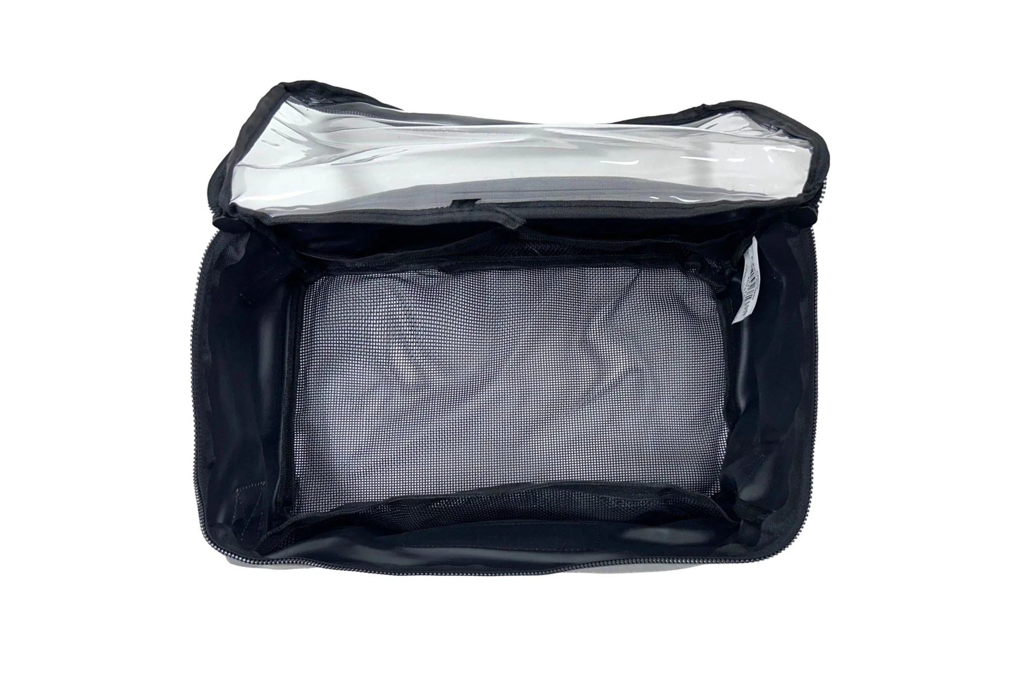 Medium Mesh Base Extra Height Canvas Clear Top Storage Bag | Heavy-Duty 400gsm Ripstop Canvas with Handles | 4WD & Camping - Image 3