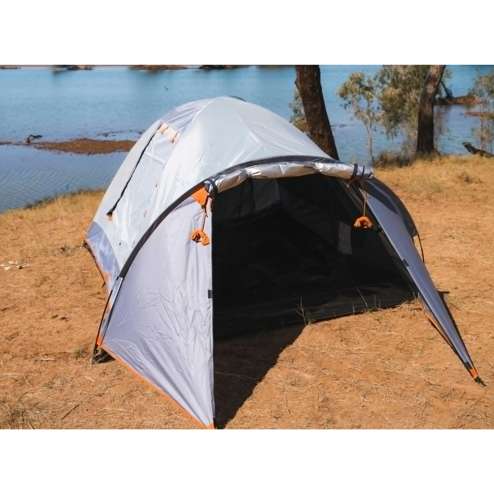 4V Tanami Series II Dome Tent with Front Vestibule, Easy 1 Person Assemble, Heavy Duty Floor, Shock Corded Fibreglass & Steel Poles, Ultrafine Mesh, J Hook Connections, Airlite Vents, Waterproof Fly, Carry Bag with Handles - Image 4
